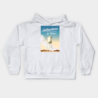 Midwestern United States Travel poster Kids Hoodie